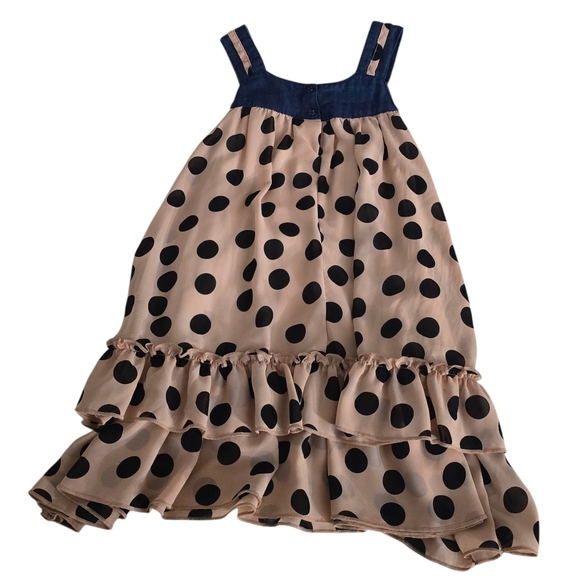 Lele For Kids Polka Dot Sleeveless Ruffled Sundress - Picture 2 of 6